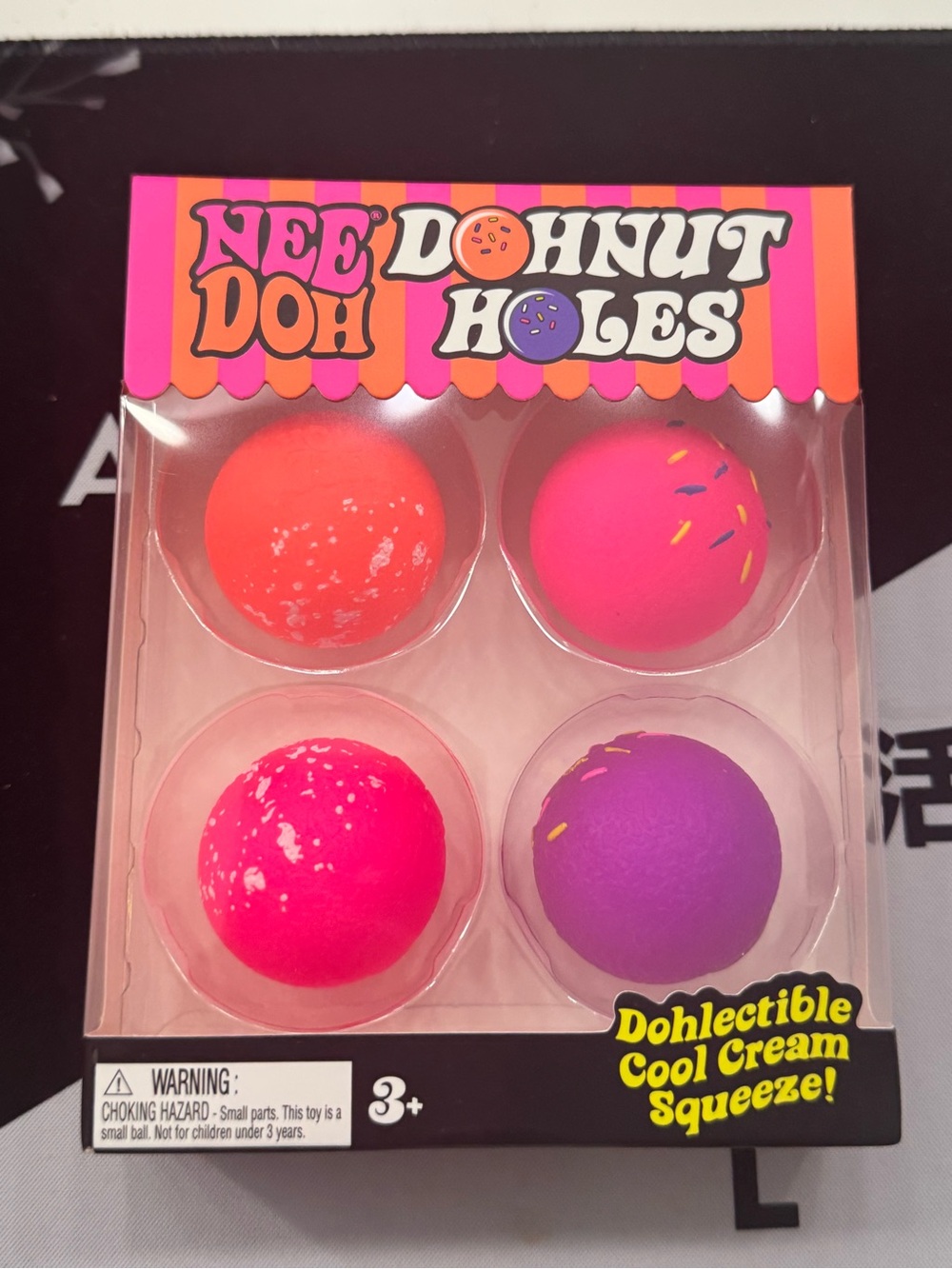 Doh Holes 4-Pack Kids Toy Squeeze Set - Pink, Orange, Purple